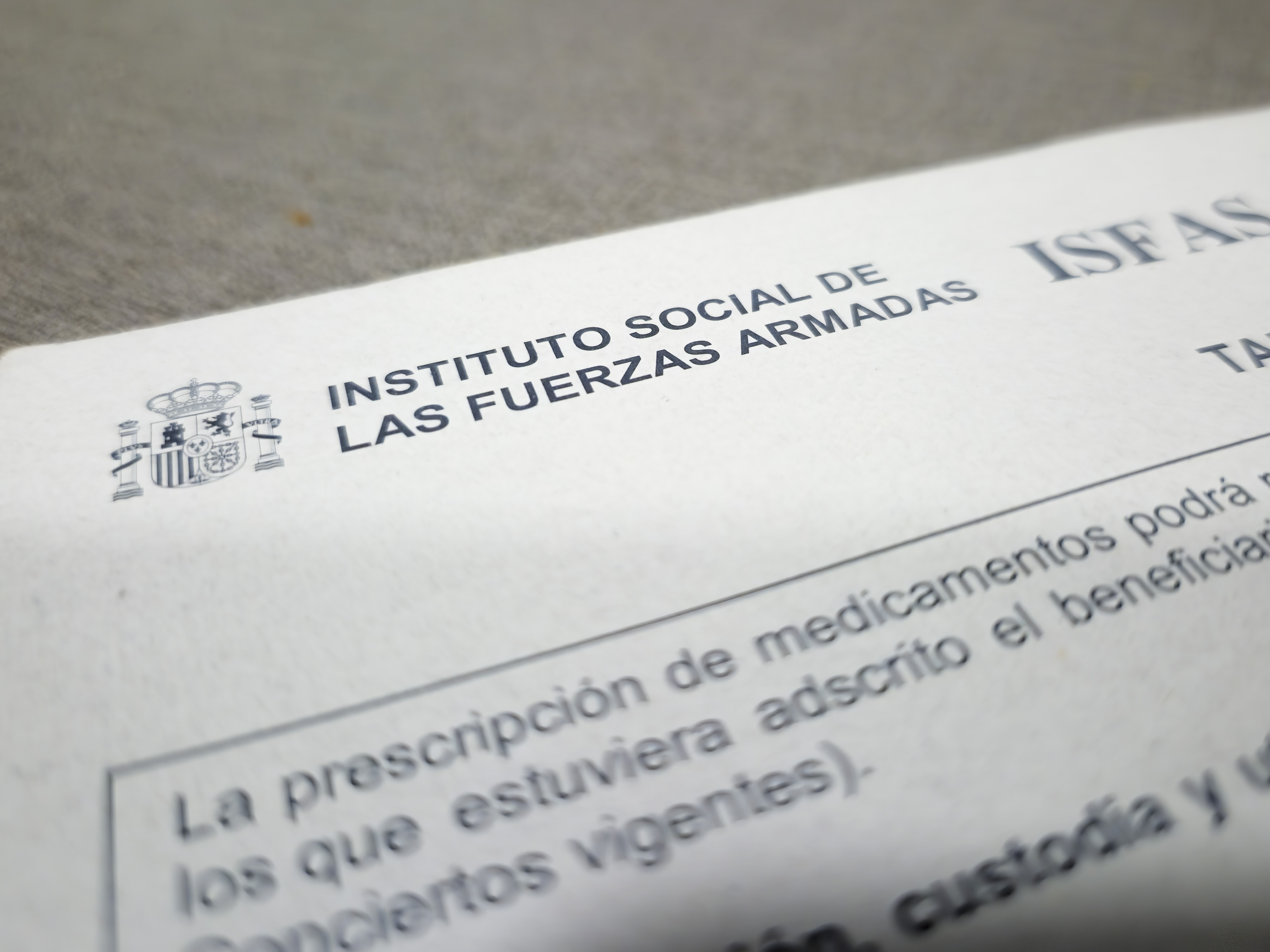El Instituto Social de las Fuerzas Armadas implanta la receta electrónica privada